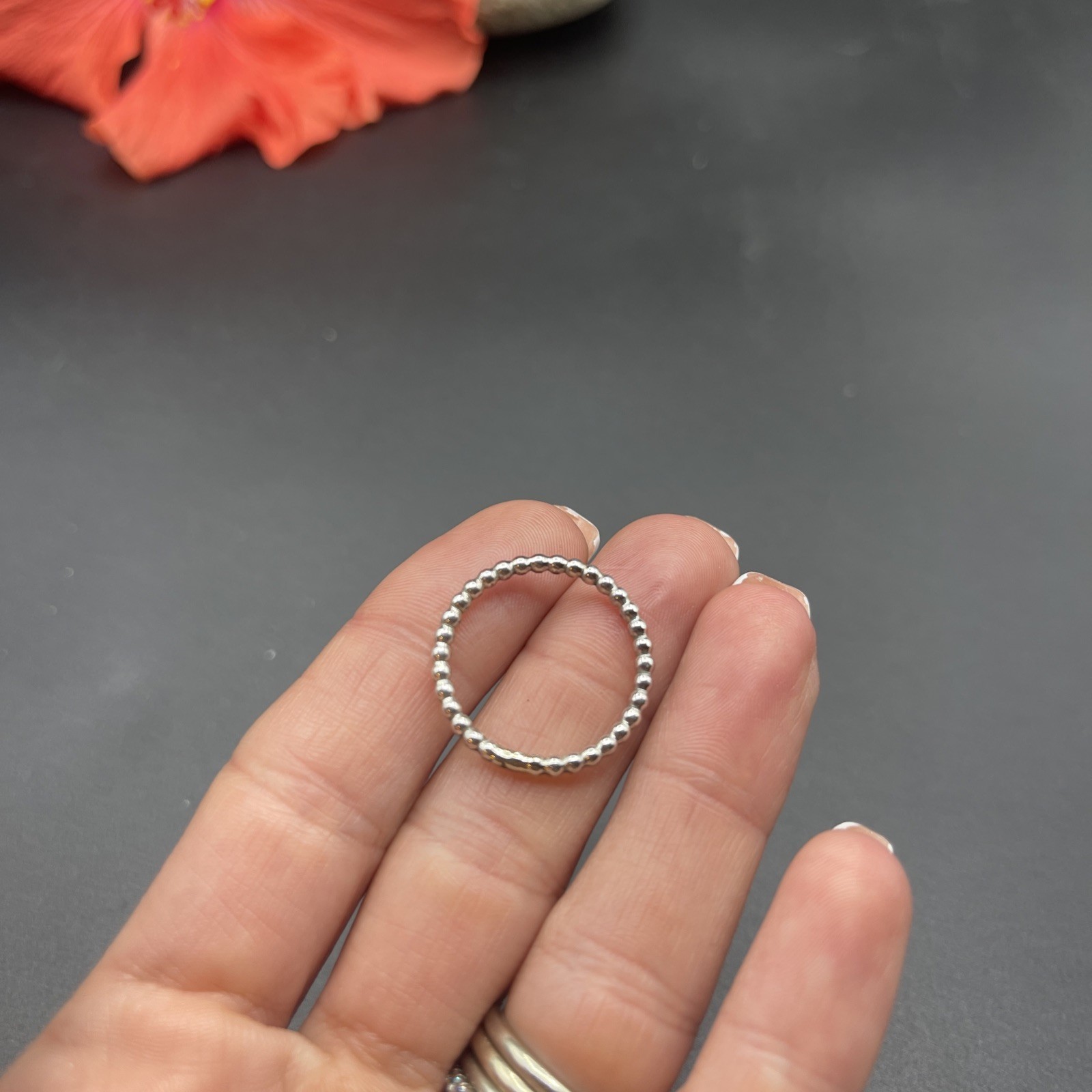 Stunning Unique Handmade 925 Sterling Silver Stackable Band Ring #B103