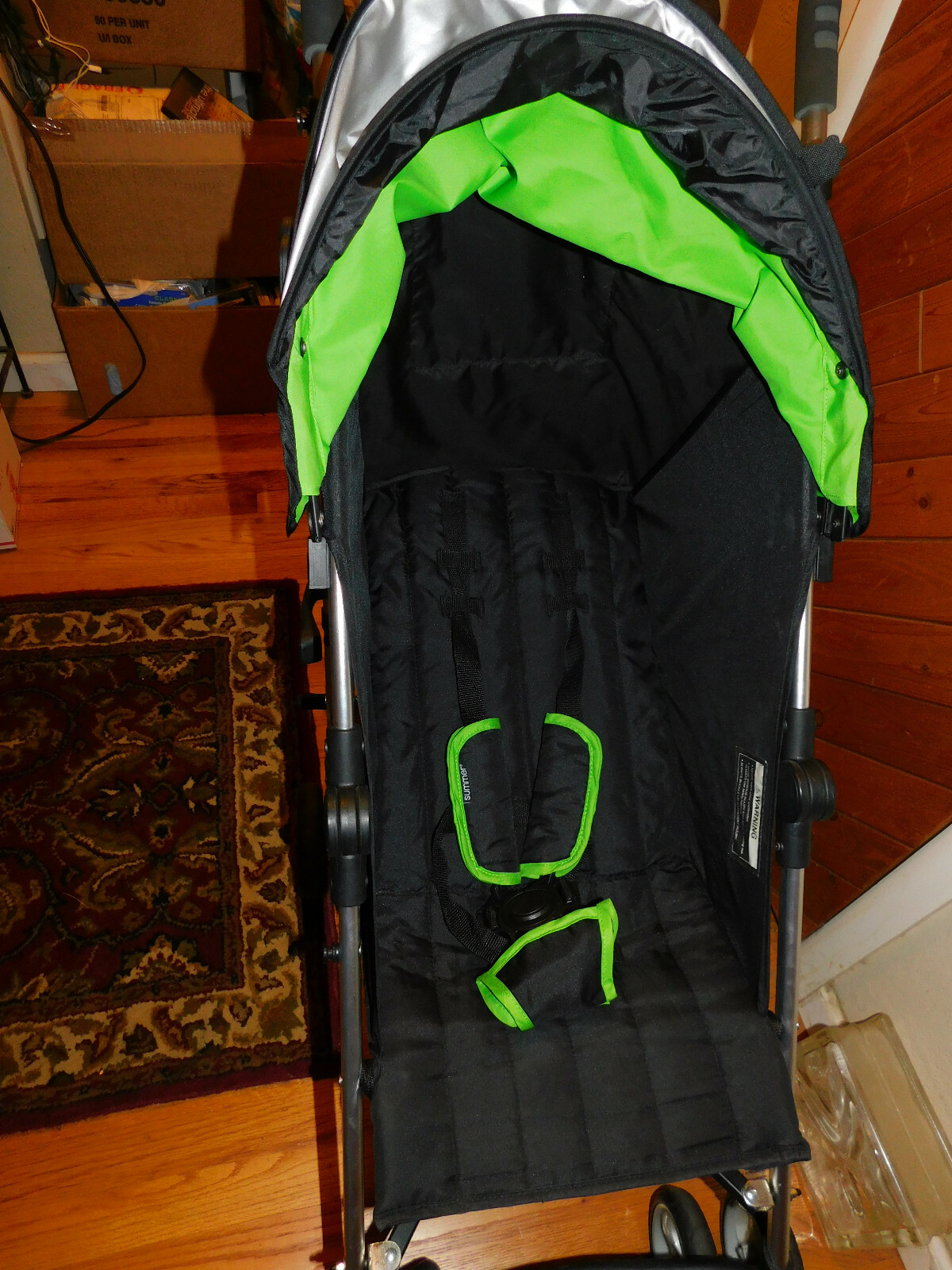 Summer Infant 3D Lite Convenience Stroller, Black / Green - Used Condition