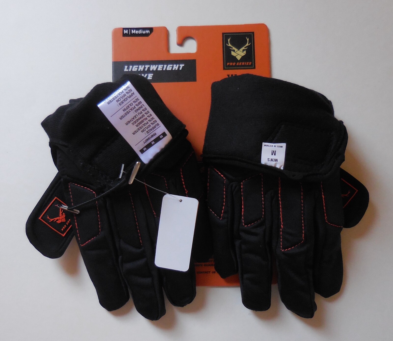Walls Lightweight Gloves Men Black/Black/Orange Medium