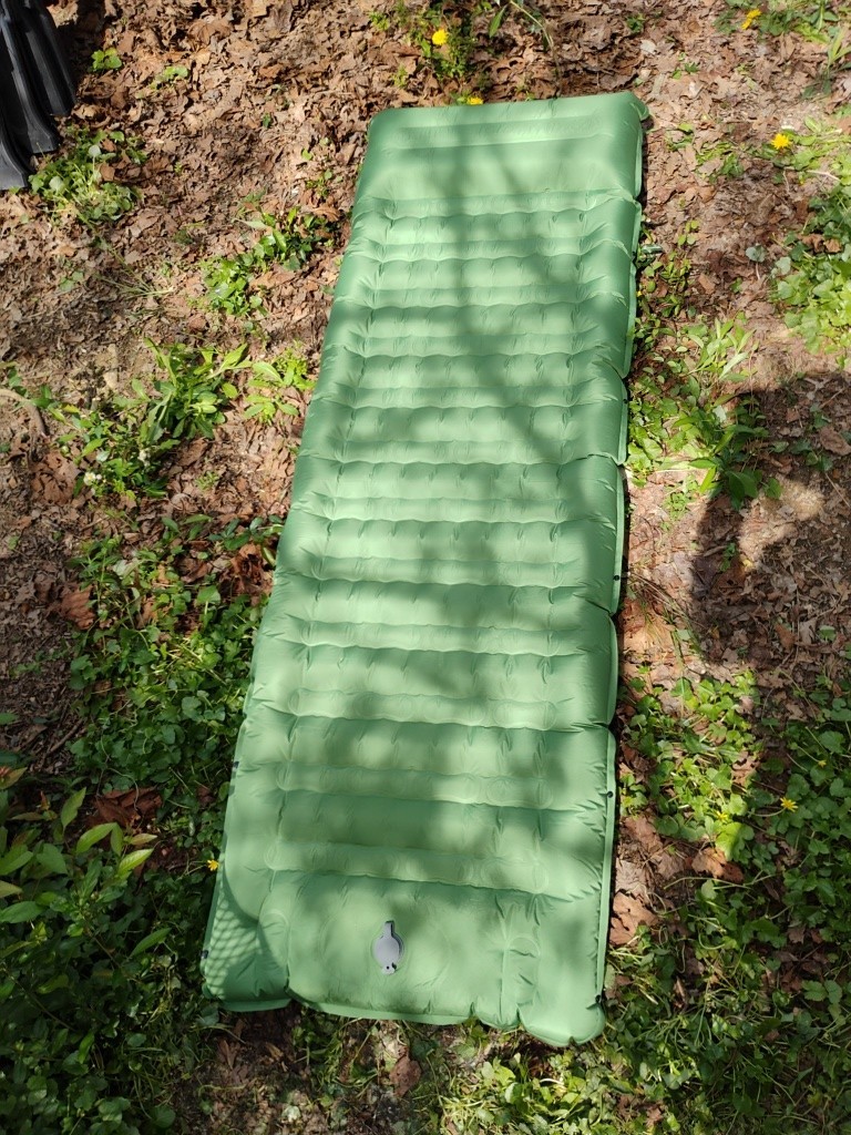 Inflatable Camping Mat Sleeping Pad Green OR Blue / Lightweight 75"x 25" x 3"
