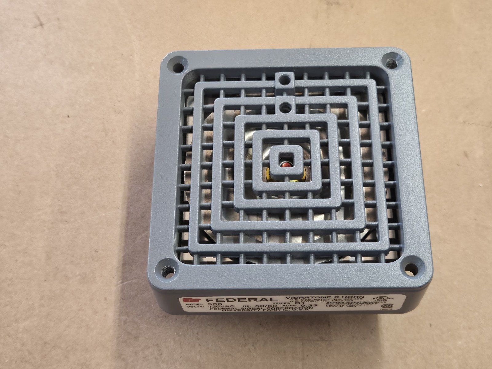 Federal Signal Model 350 Vibratone Horn 120VAC