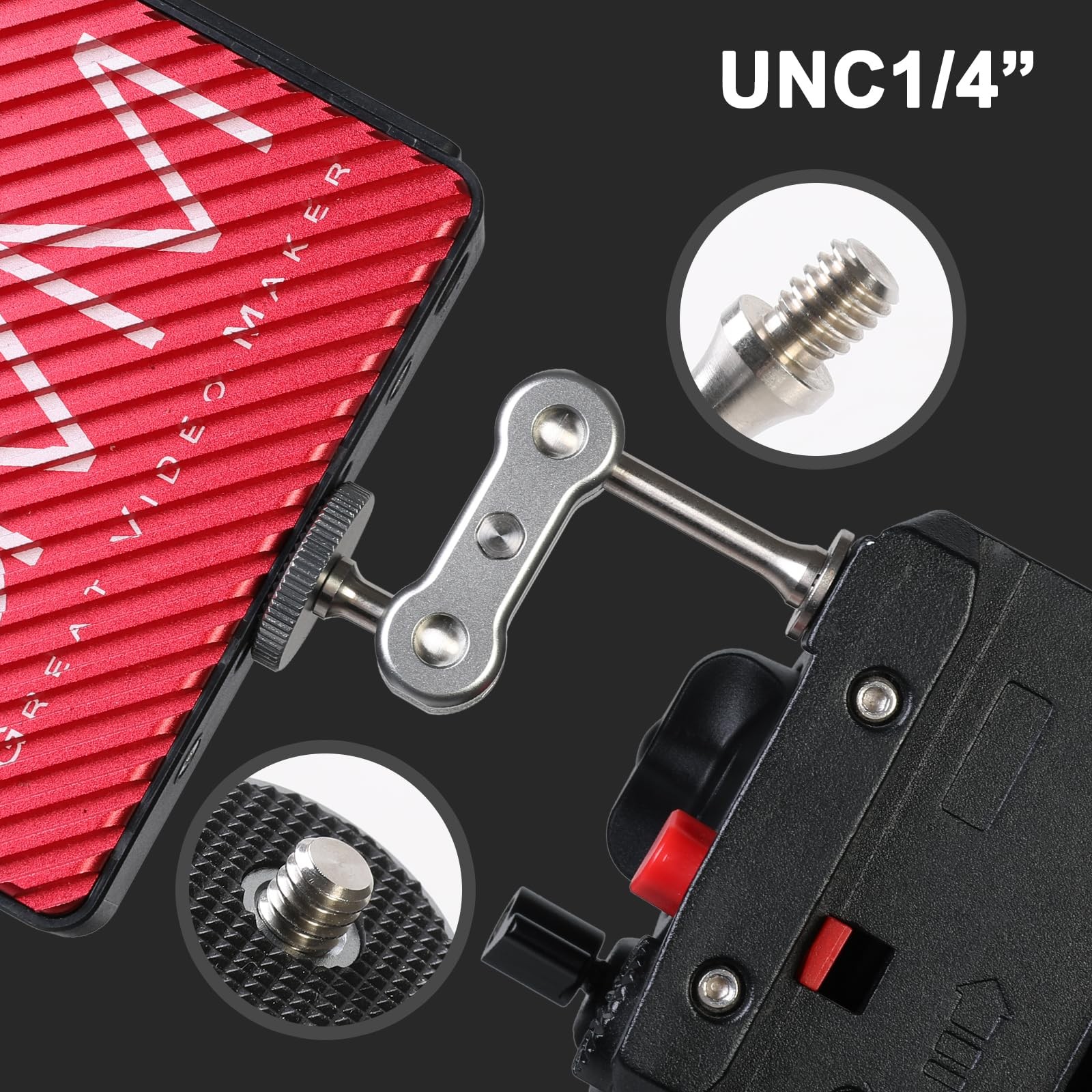 GVM Adjustable Magic Arm Camera Mount 1/4 Inch Screw Articulating Alloy 4.33