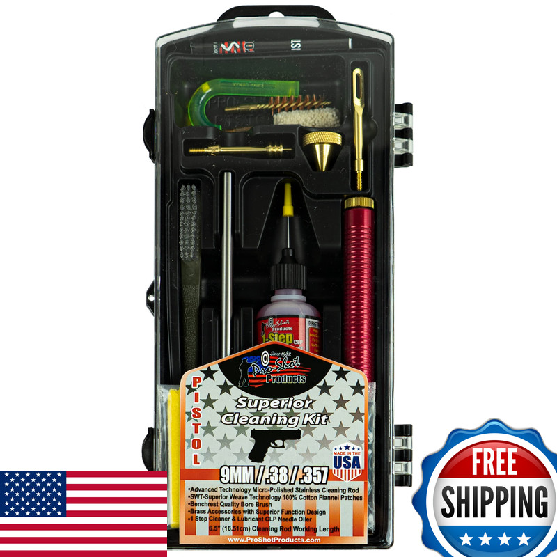 Pro-Shot Products Pro Shot .38-357 Caliber/9-Mm Pistol Cleaning Kit Multi
