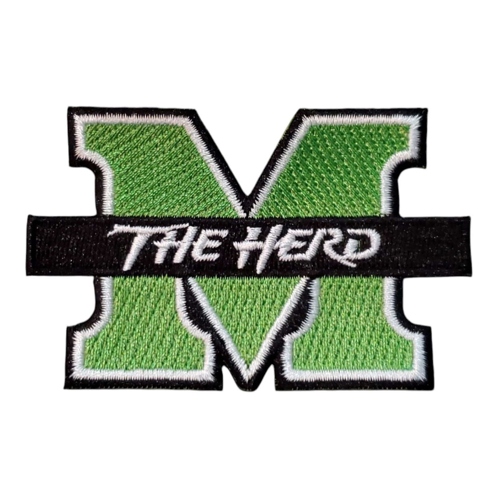 Marshall University Thundering Herd Vintage Embroidered Iron On Patch  3"X2"