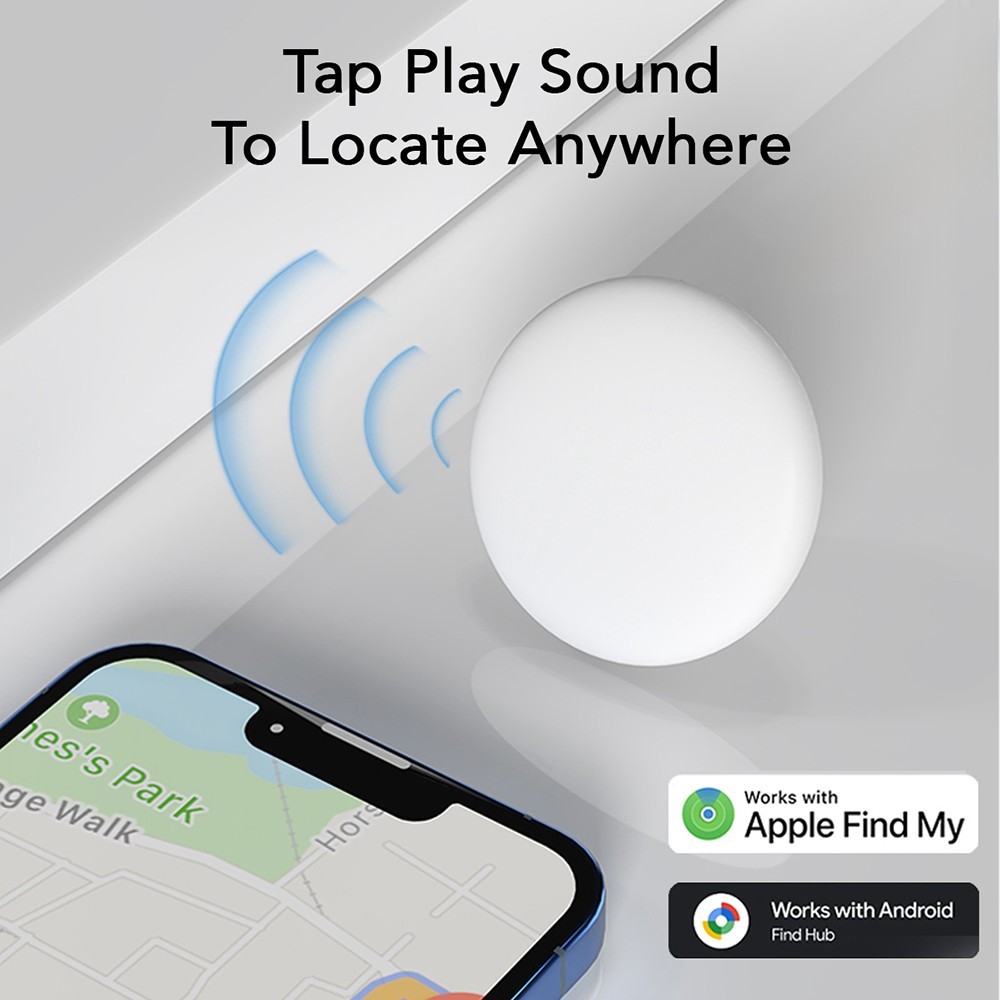 MicFlip Universal Tag Trackers (2 Pack) - Apple Find My Network & Google/Android