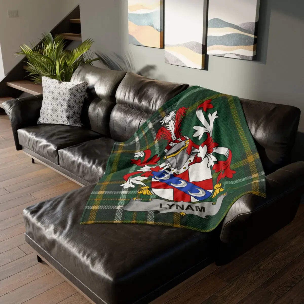 Lynam Family Crest Irish Blanket