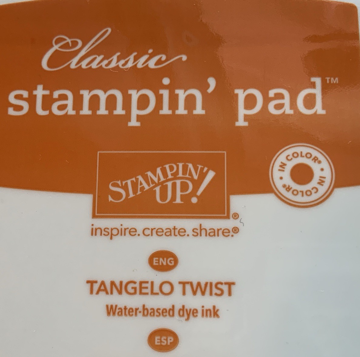Stampin Up Ink Pad TANGELO TWIST IC2014 Retired 2018 Classic Design AS IS FLAWED