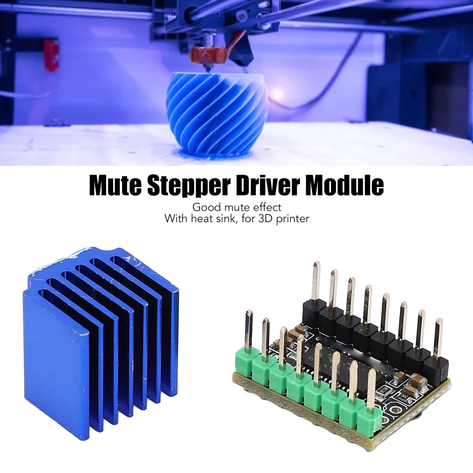 Stepper Motor Driver Board With Heat Sink Mute Motor Driver Module Accessory