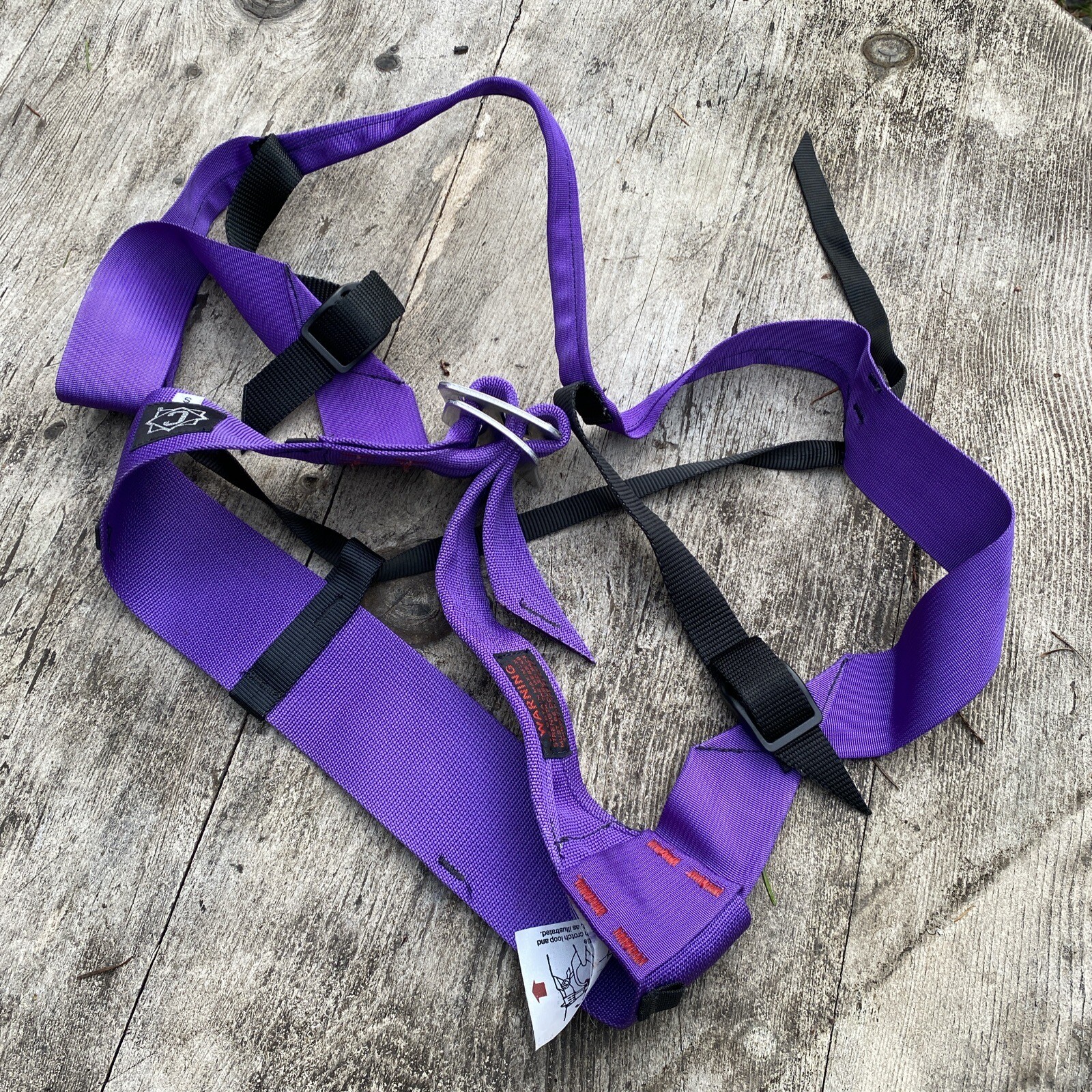 Vintage CHOUINARD CLIMBING HARNESS Purple SMALL Rock Mountaineering PATAGONIA