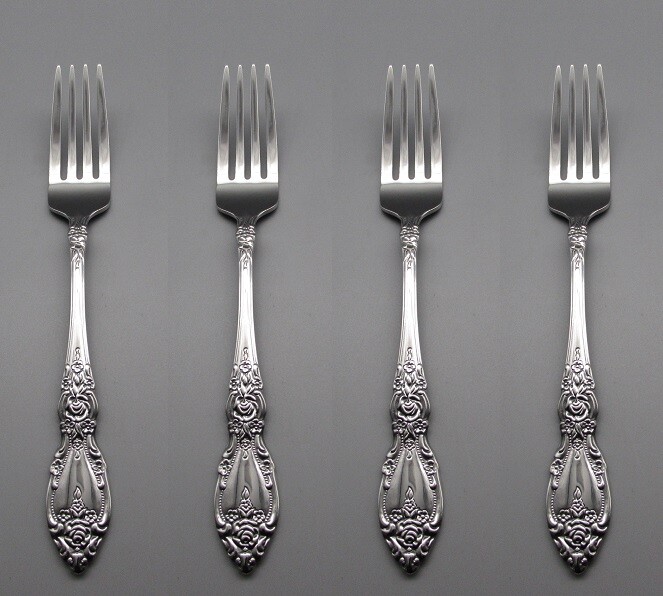 Oneida Stainless  Flatware - WORDSWORTH  - Dinner Forks - Set of Four -  New