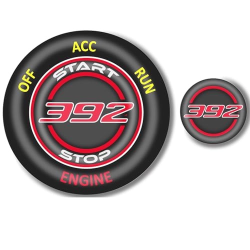 Push Start Button Cover for Dodge Challenger Charger Red - 392 New Style