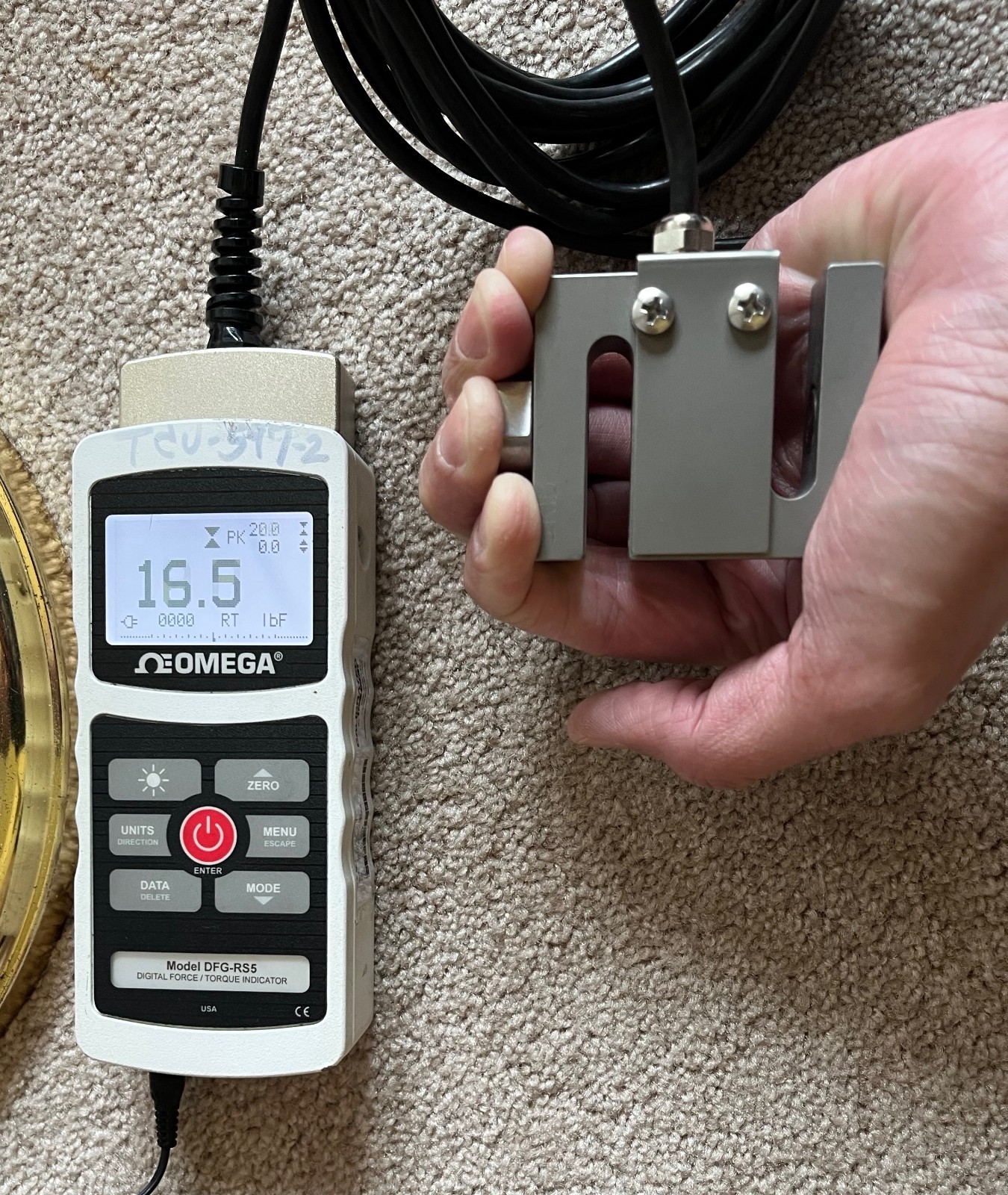 Omega / Mark-10 Digital Force / Torque Indicator w/Case (Model DFG-RS5)
