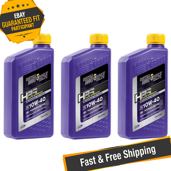 Royal Purple 31140 HPS High Performance 10W-40 Synthetic Motor Oil - 3 Quarts