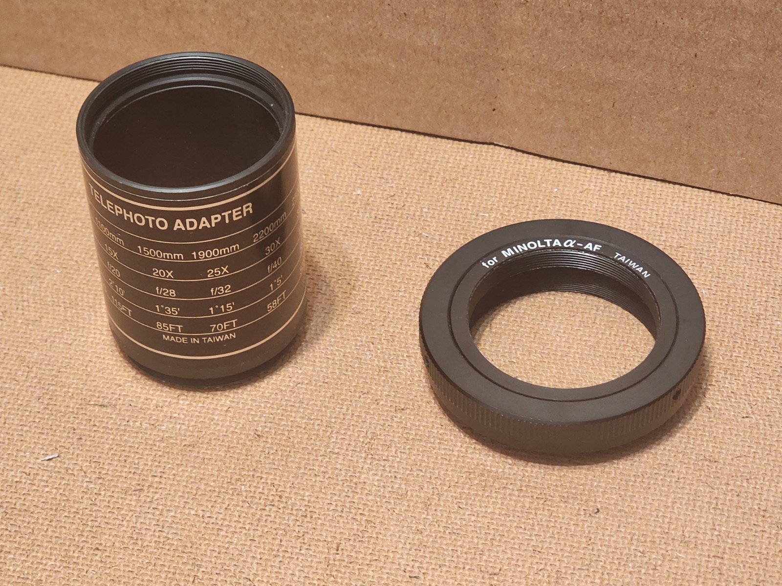 TELEPHOTO ADAPTER & for MINOLTA ADAPTOR RING AF TAIWAN BUNDLE FREE-SHIPPING