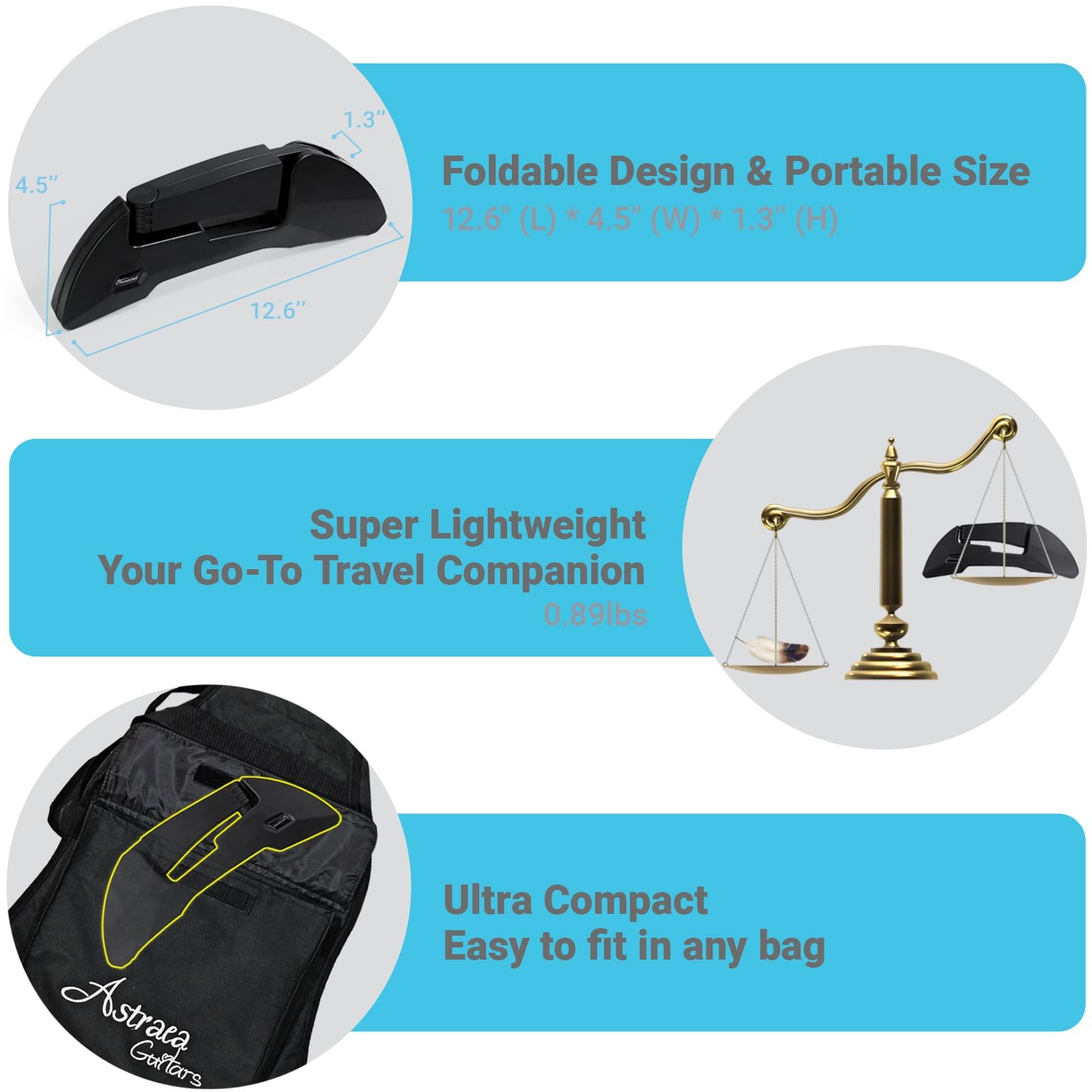 Guitar Stand, Foldable Guitar Stand with Adjustable 2-Width, Sturdy Electric ...