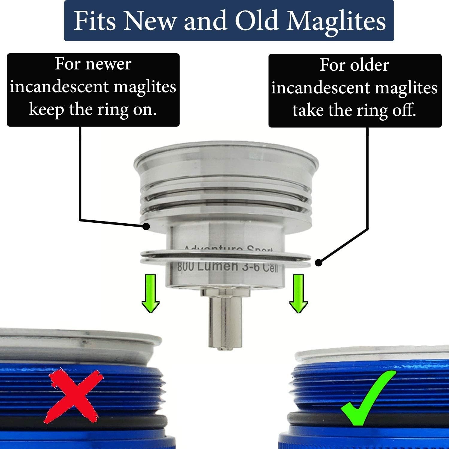 Maglite Flashlight LED Conversion Kit - 1100 Lumens