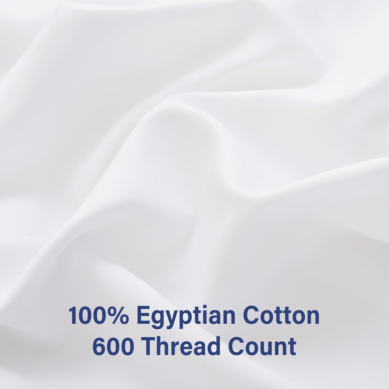 100% Egyptian Cotton Queen Size Fitted Sheet, 600 Thread Count, 16" Deep Pocket