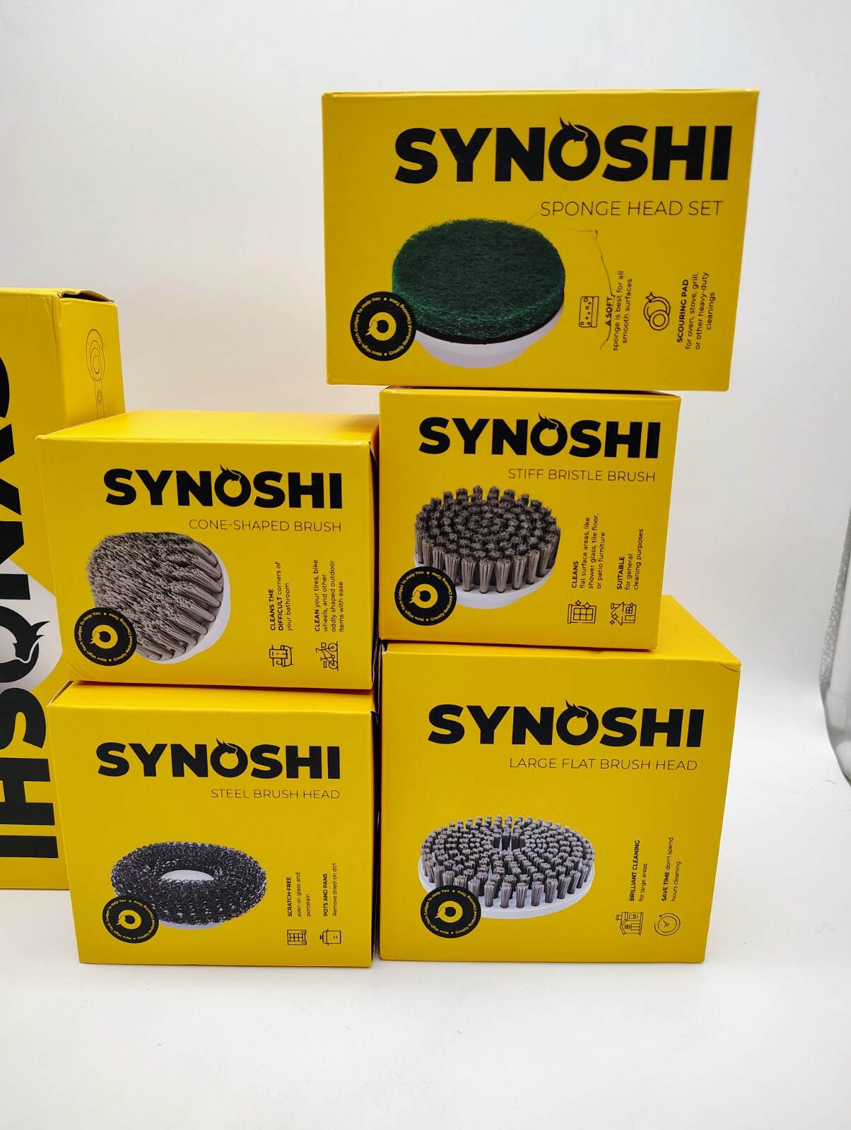 SYNOSHI Rechargeable Battery Power Spin Scrubber Bundle Of Items