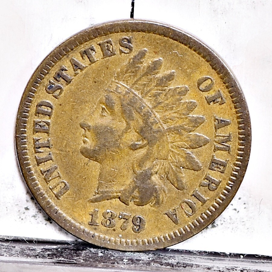 1879 Indian Cent - V Ch VF (#58967-L)