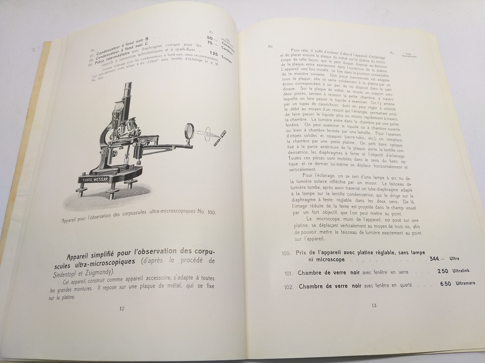 Rare Antique 1909 Catalog ERNST LEITZ WETZLAR Microscopes