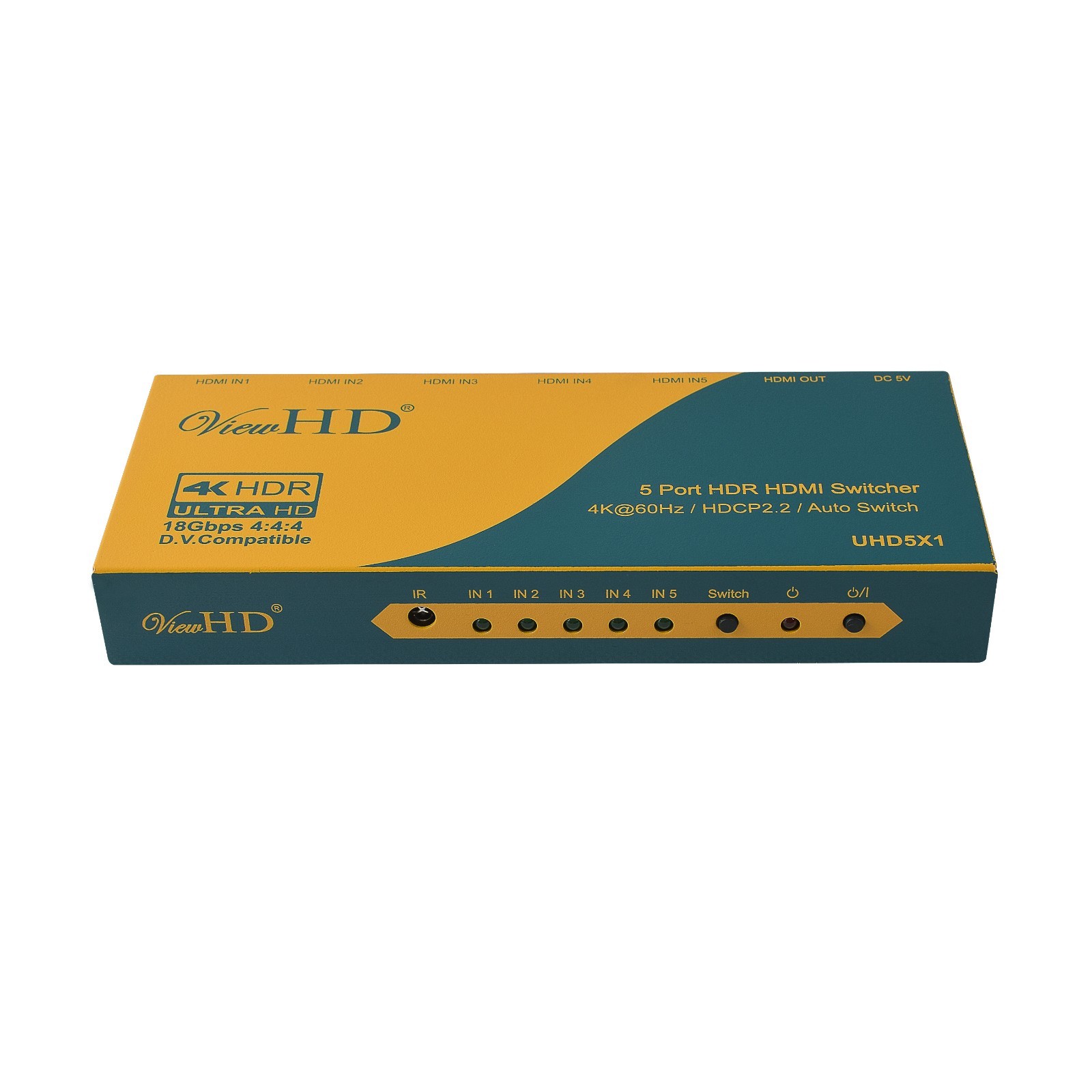 ViewHD 4K/60Hz 5 Port HDMI v2.0 HDCP 2.2 5x1 Switch 4K HDR Dolby Vision | UHD5X1
