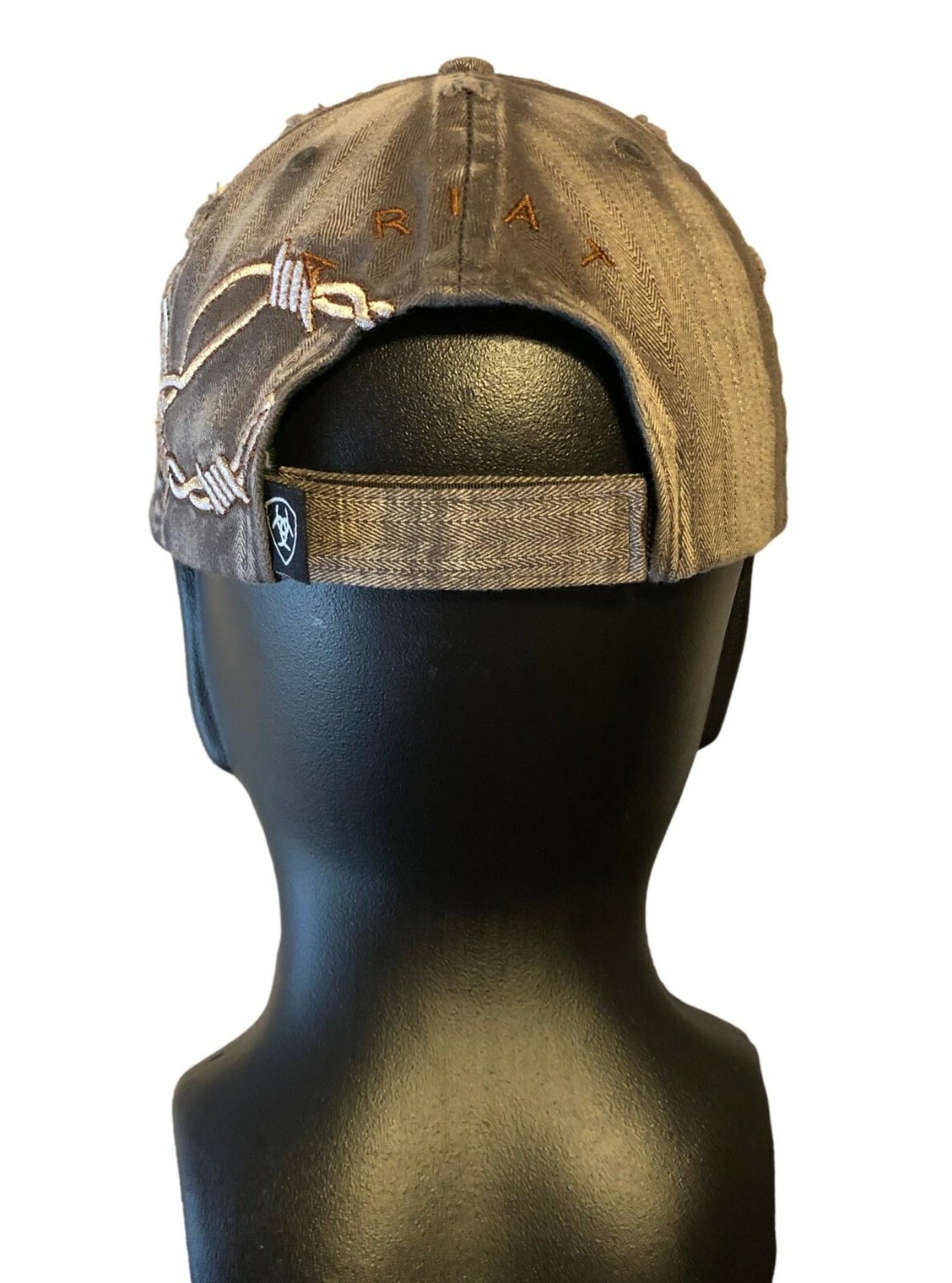 ARIAT Men's Distressed Brown Barbwire Ball Cap