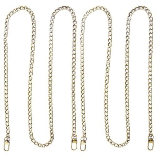 Ruidee 2Pcs Purse Chain Flat Chain Strap 47in Bag Chains Replacement Bronze