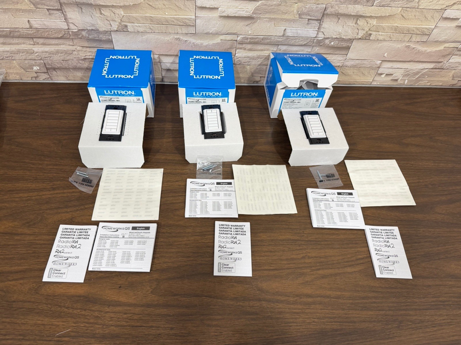 Lutron HomeWorks QS HQWD-W6BRL-WH Wired seeTouch Keypad 6-Button White PRICE (1)