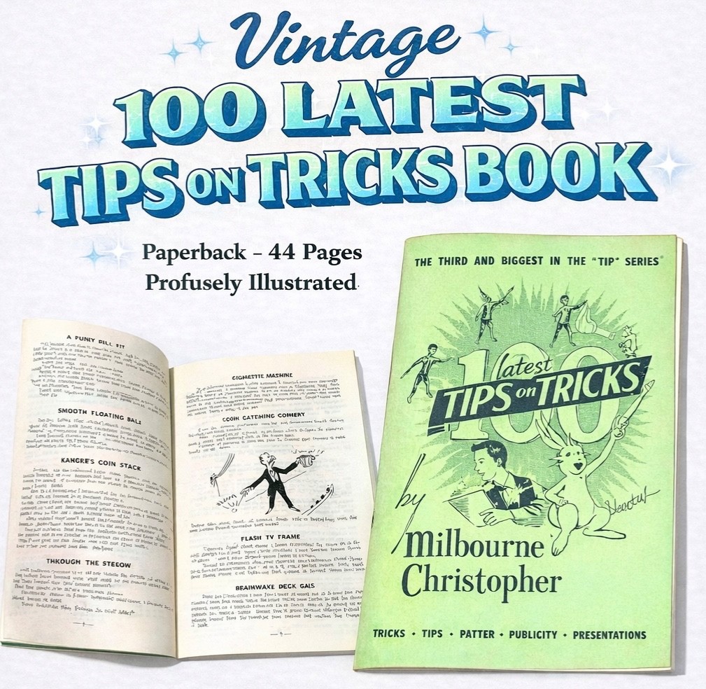 ONE HUNDRED LATEST TIPS ON TRICKS BOOK 100 Magic Magician Booklet Comedy Gags