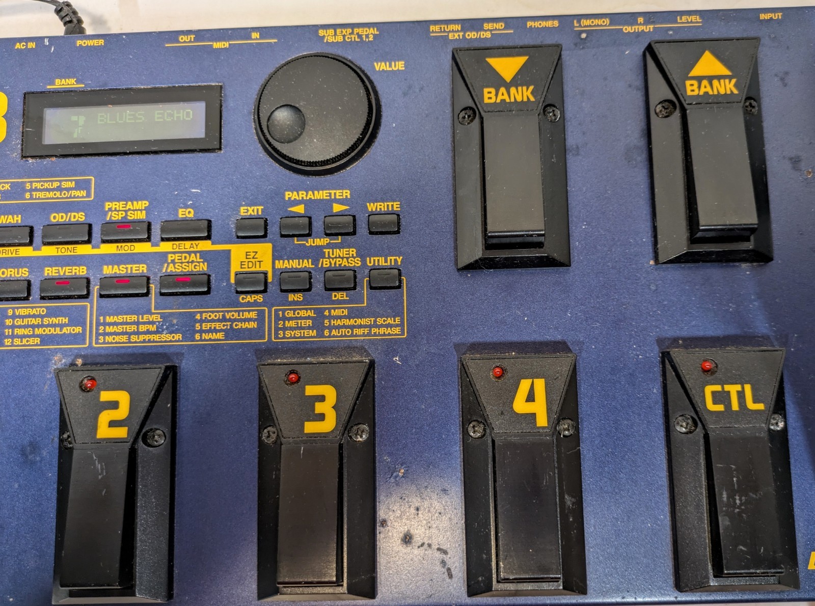 BOSS GT-3 Guitar Effects Processor Multiple Effects Pedal Powers Up Parts Repair