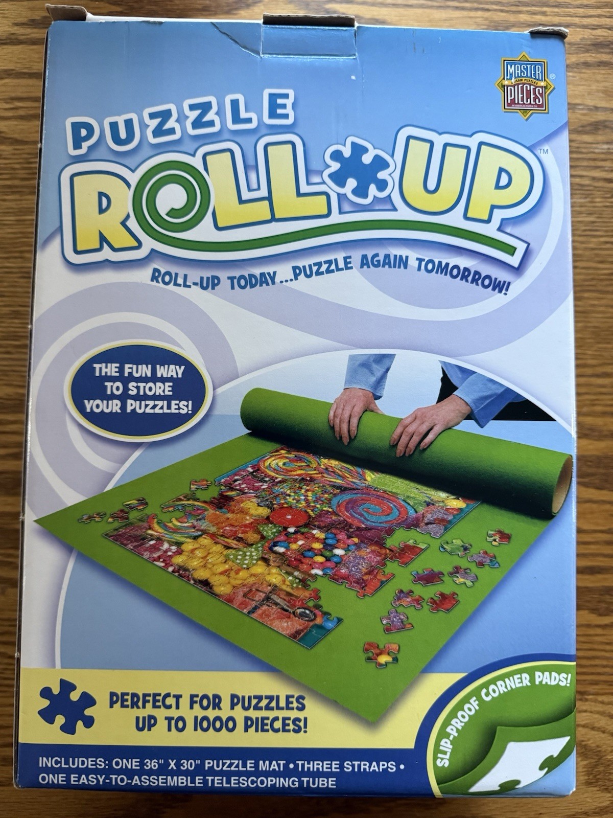 MASTER PIECES PUZZLE ROLL UP STORAGE 36x30 MAT TELESCOPING TUBE Storage Cloth