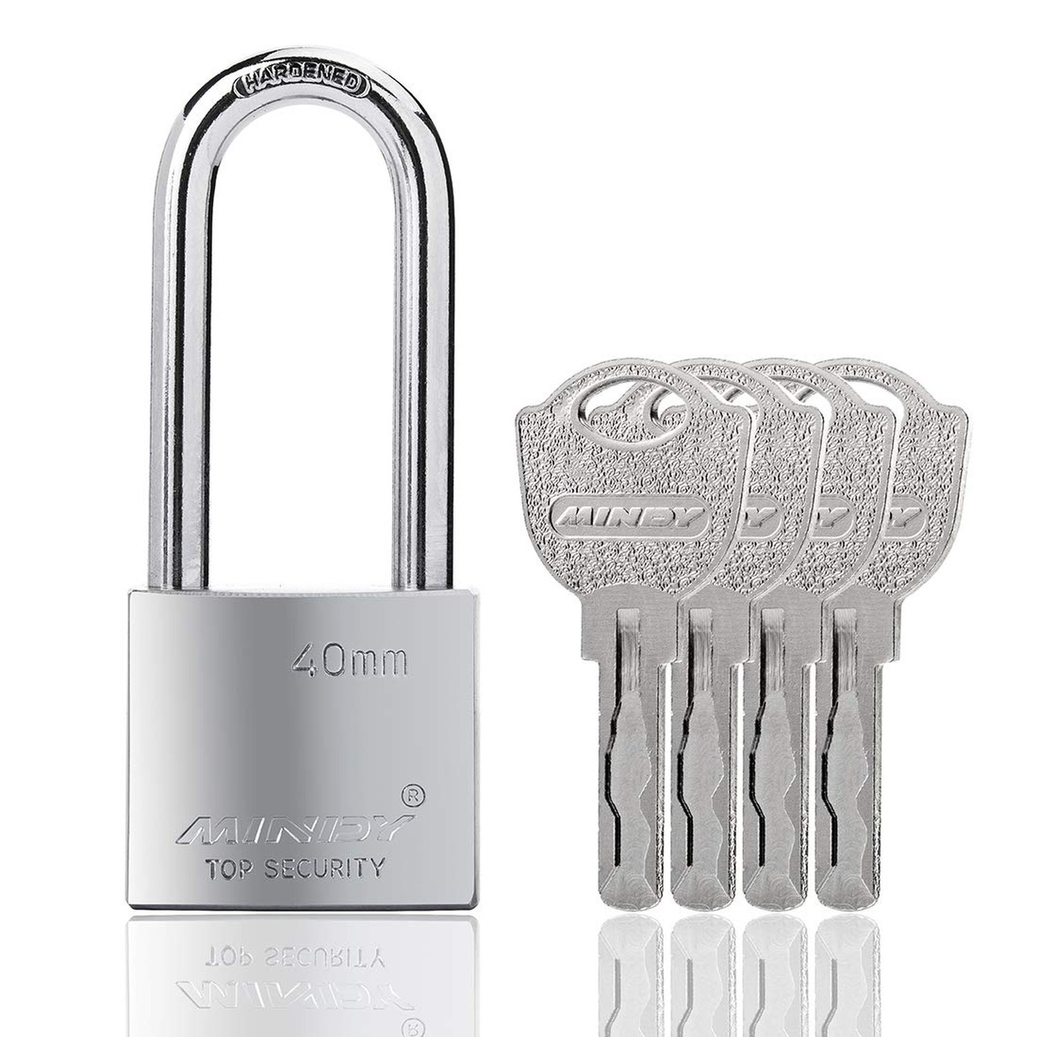 40mm Long Shackle Padlocks for Outdoor Use All Weather Resistant, Alloy Steel...