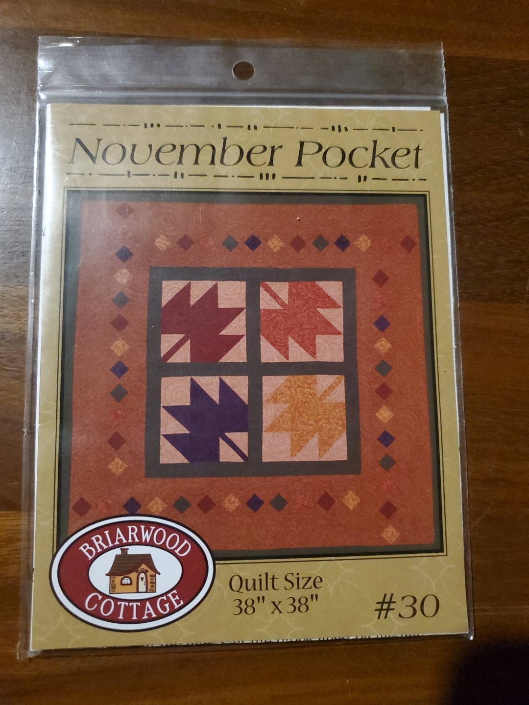 November Pocket Briarwood Cottage 38" X 38" Quilt Pattern