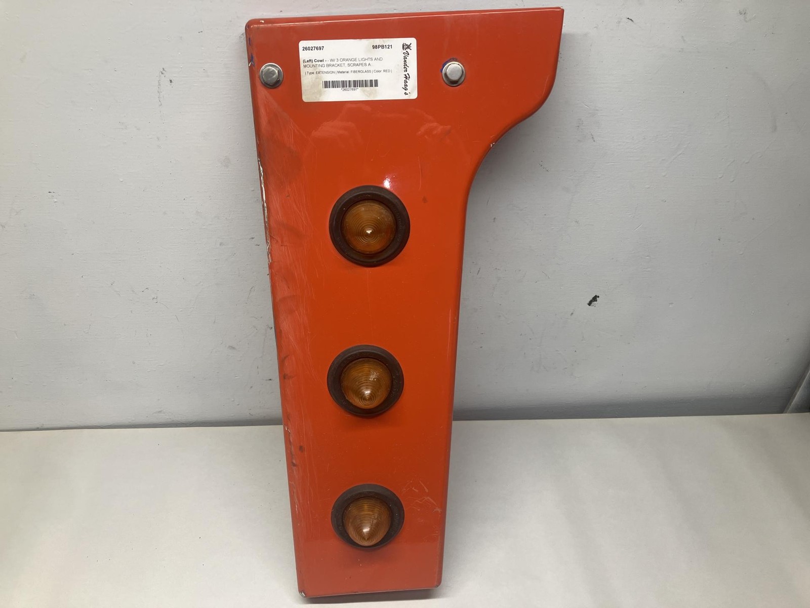 Peterbilt 379 RED Left/Driver EXTENSION Cowl - Used