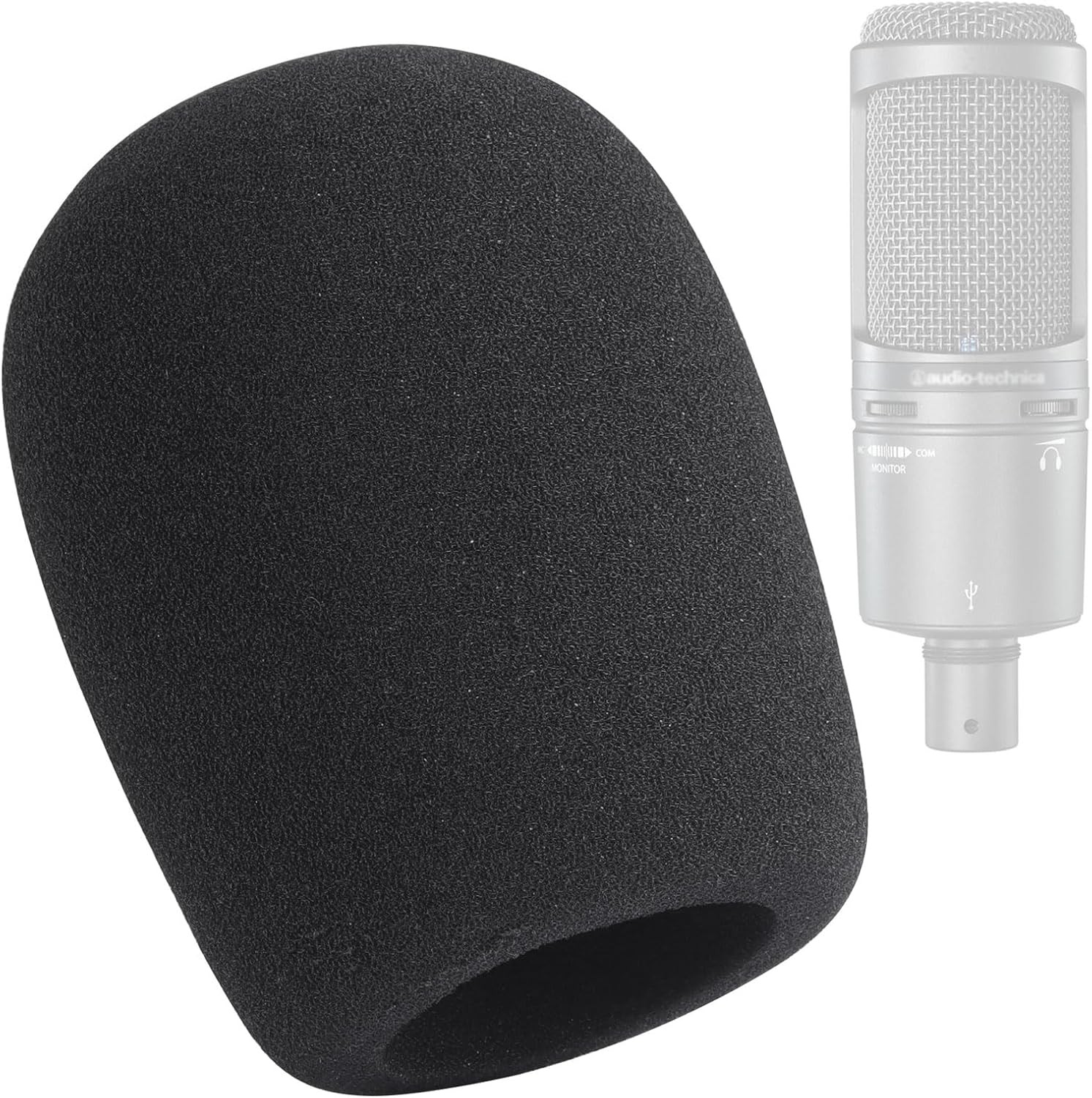 Microphone Covers Foam 1-Pack, High Density Mic Windshield Pop for Large