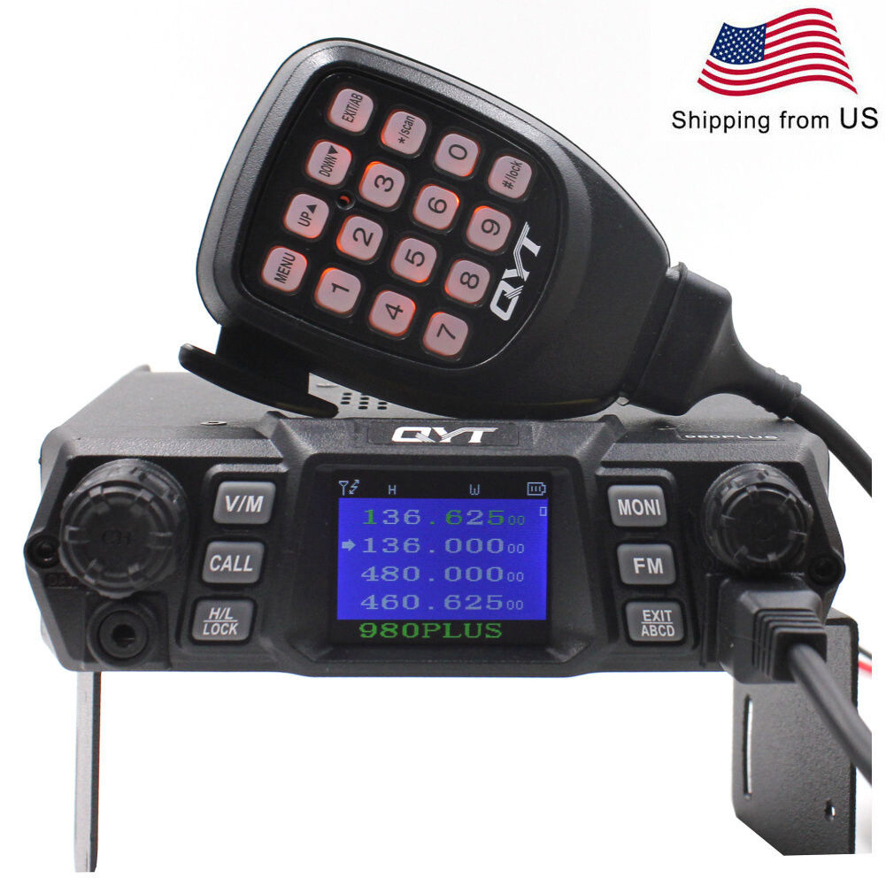 QYT KT-980Plus 50W Dual Band 136-174&400-480mhz Two Way Radio DTMF FM radio