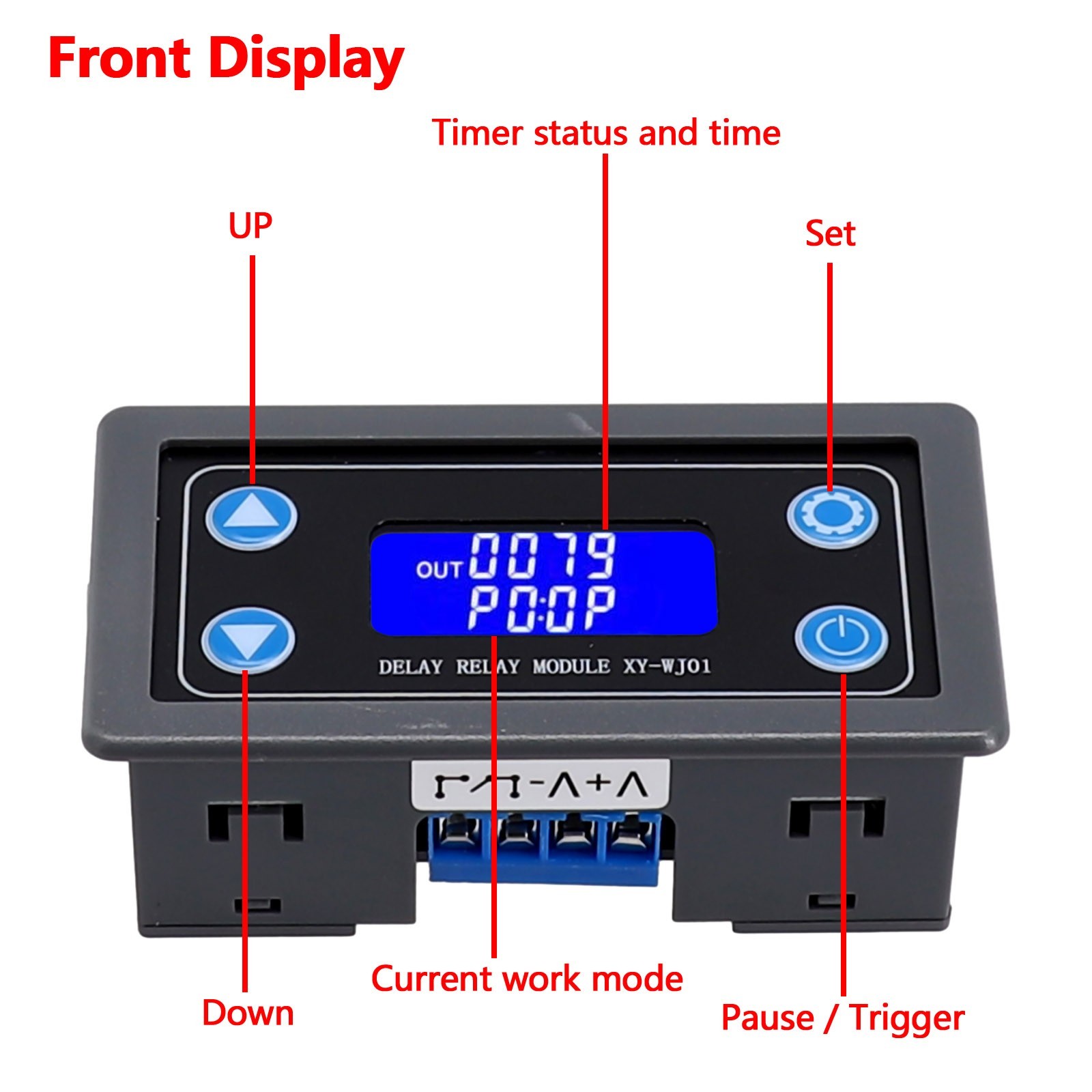 LCD Display Timer Switch for relay Dual Display DC 12V Controller Board