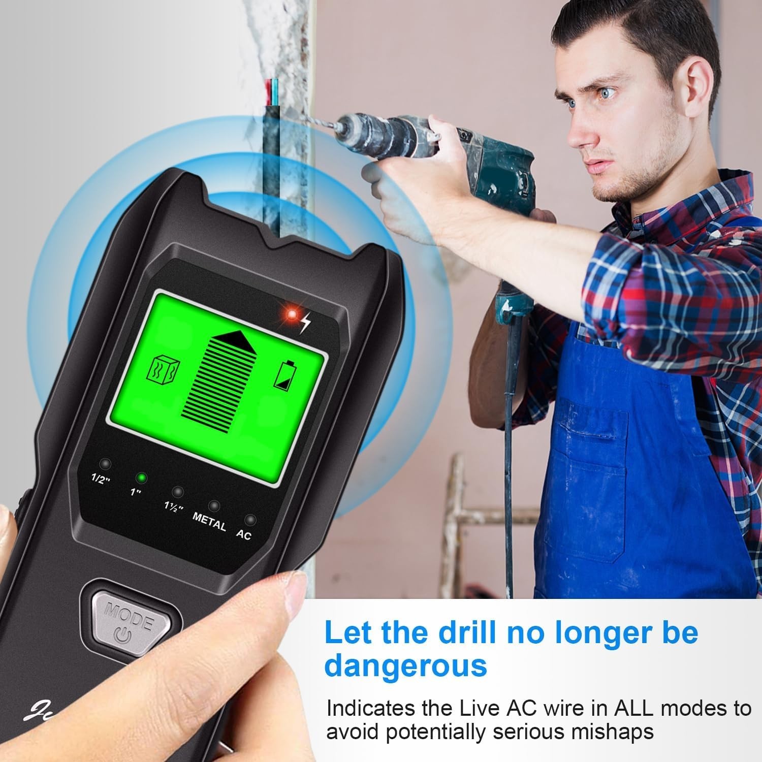 Stud Finder Wall Scanner, 5 in 1 Multifunction Stud Locator with Upgraded Sma...