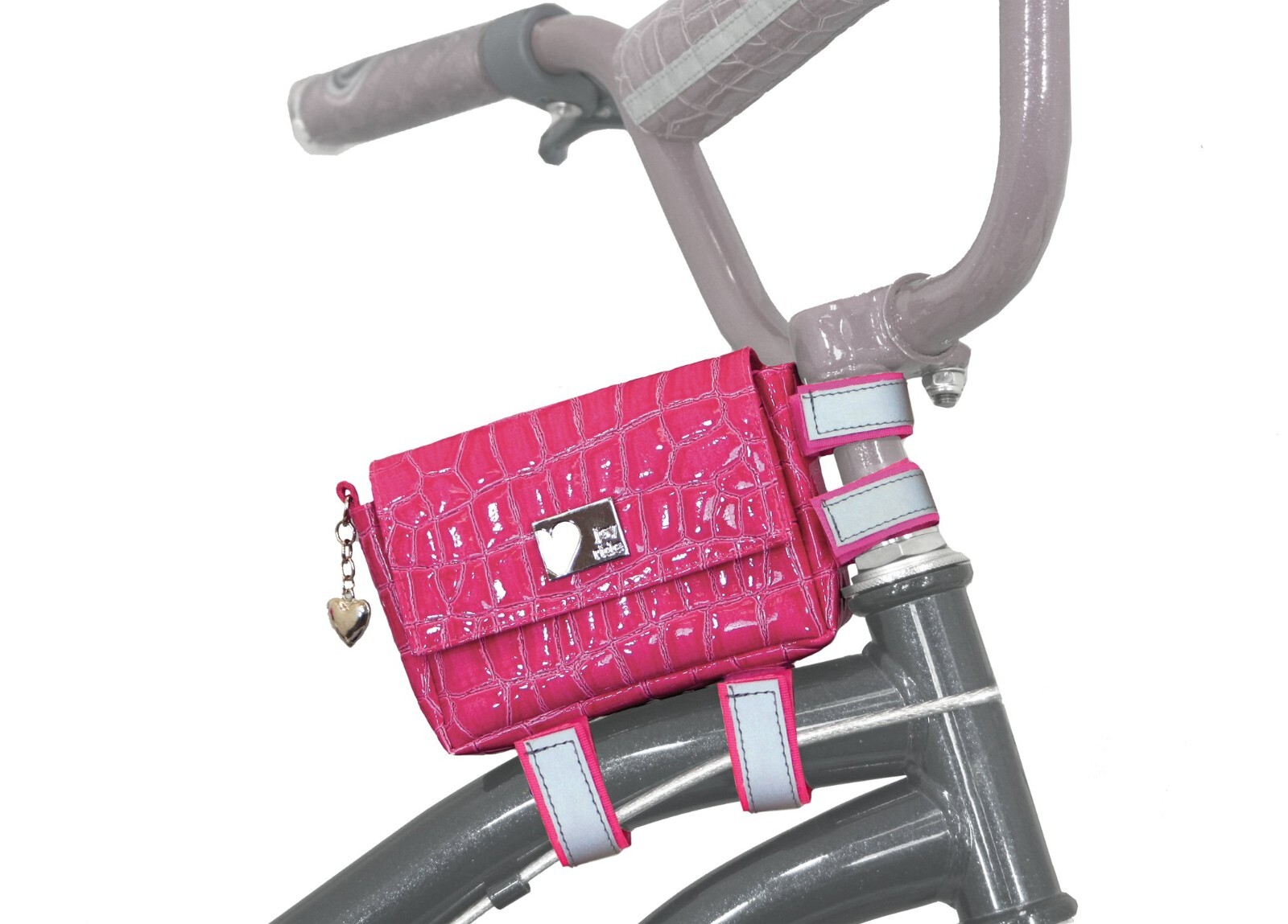 Joy Rider Hot Pink Reflective Bicycle Bike Up Top Frame Mounted Bag Clutch
