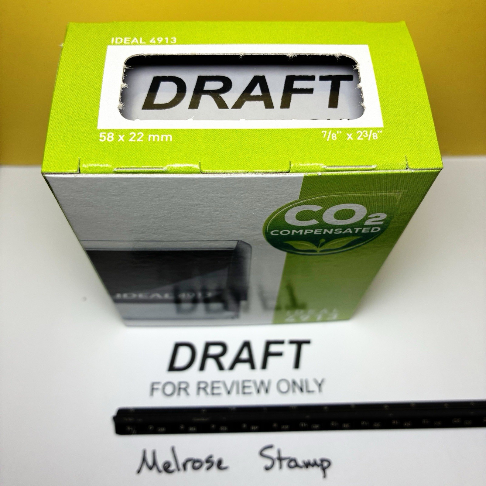 Draft For Review Only Rubber Stamp Black Ink Self Inking Ideal 4913