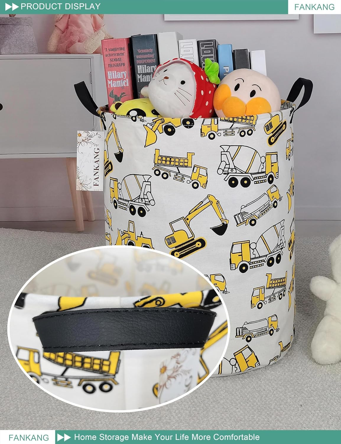 Storage Bin Foldable Nursery Organizer Basket Excavator | Foldable with Waterpro