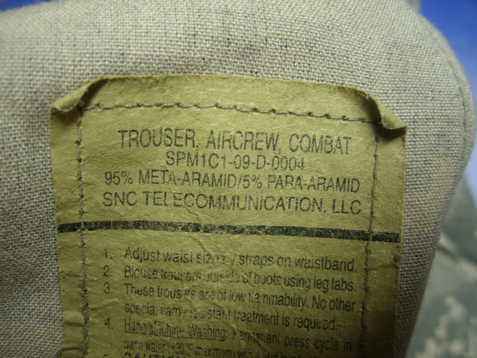 US ARMY ACU FR AIRCREW COMBAT TROUSERS X LARGE REGULAR