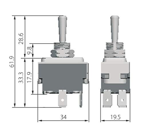 4-Pin Toogle Switch for Lamp Trailer Restorations DIY Projects HY29E Replacement