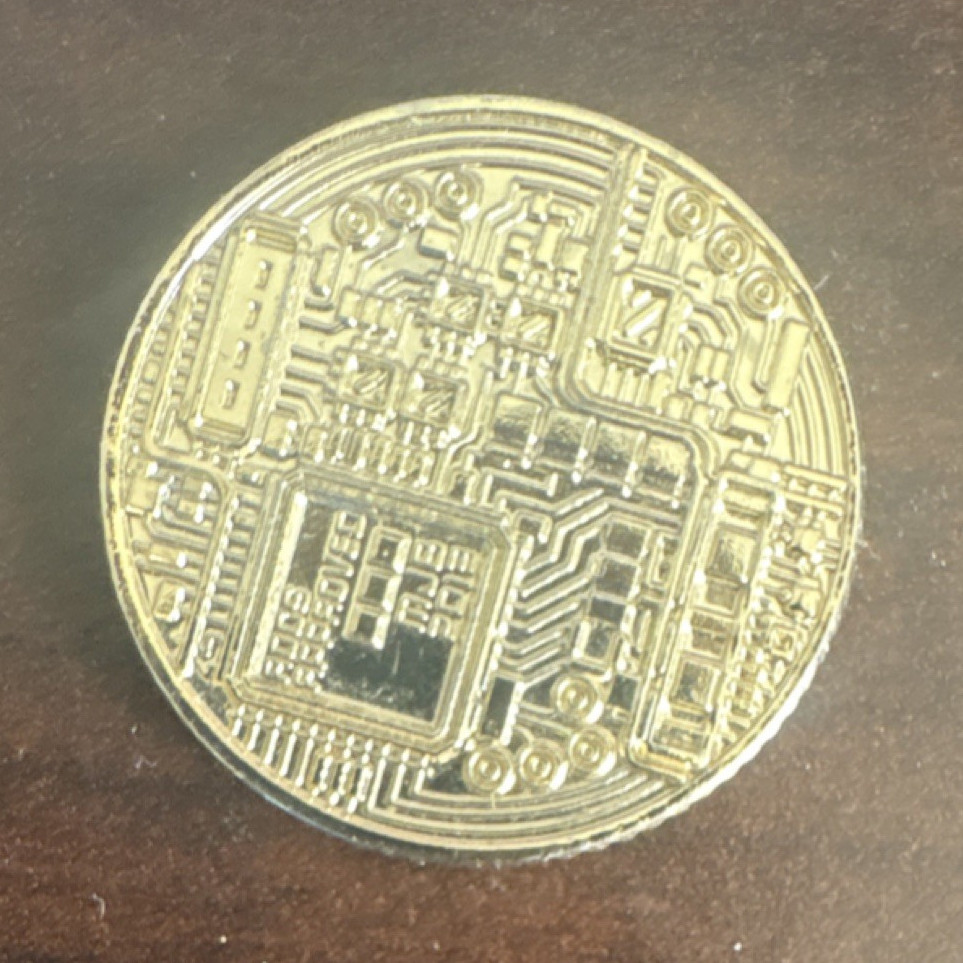 Bitcoin Physical Collectible Coin Gold Color Crypto-Collectible Token