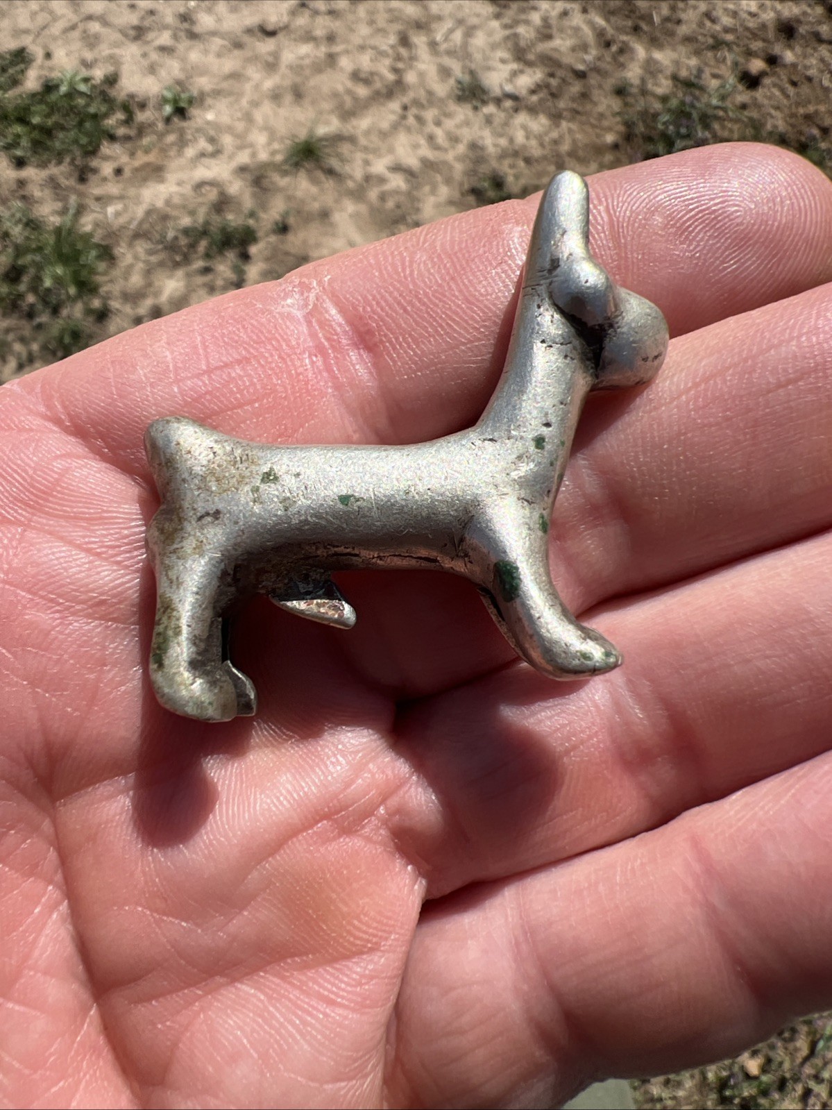 Pre Columbian Silver/copper Mix Peruvian Lama Idol Peru’s Q13