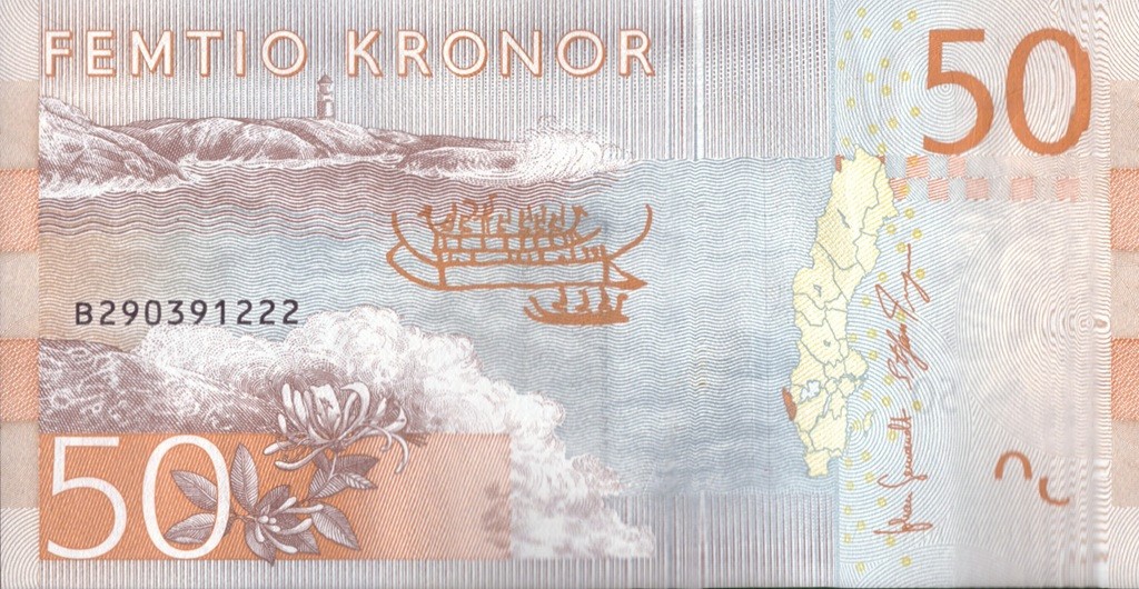 SWEDEN 50 KRONOR P-70 2015 UNC