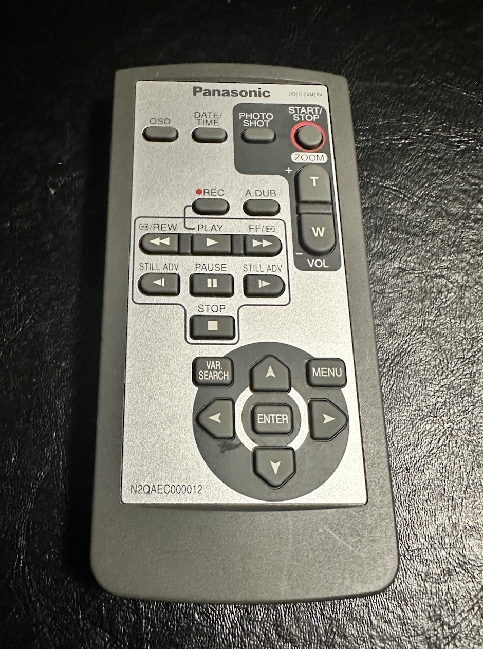 Panasonic Camcorder Remote N2QAEC000012 NO BATTERIES