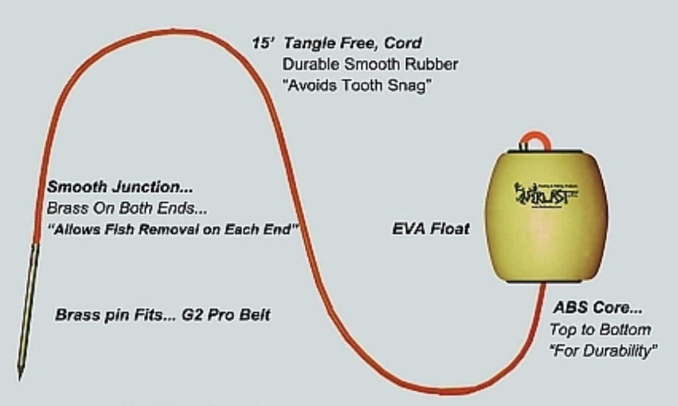 Generation II Stringer System-15 Ft Fish Holder, Fishing Stringer with Floater,