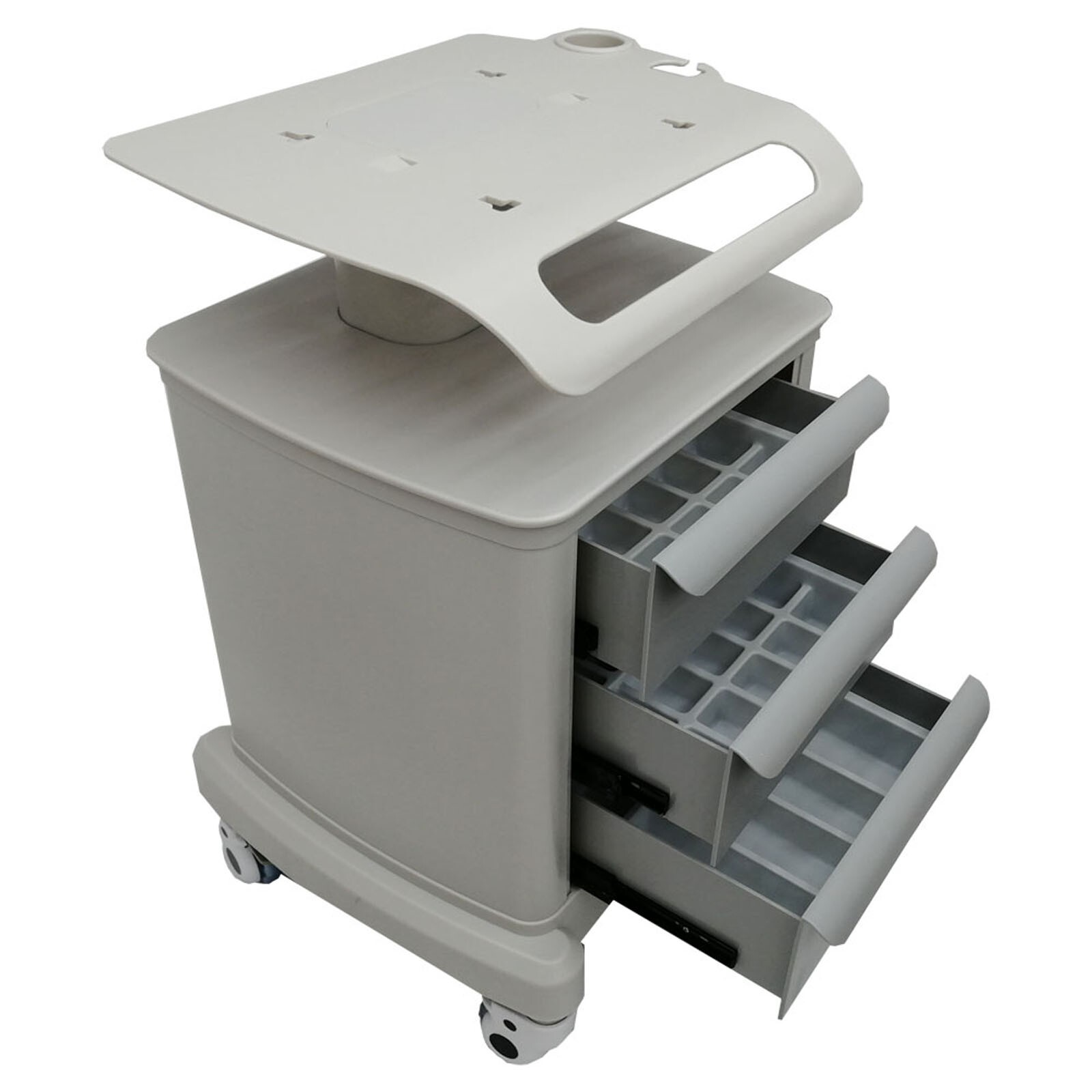Mobile Trolley Cart for Ultrasound Imaging Scanner 3 Layers Medical Cart