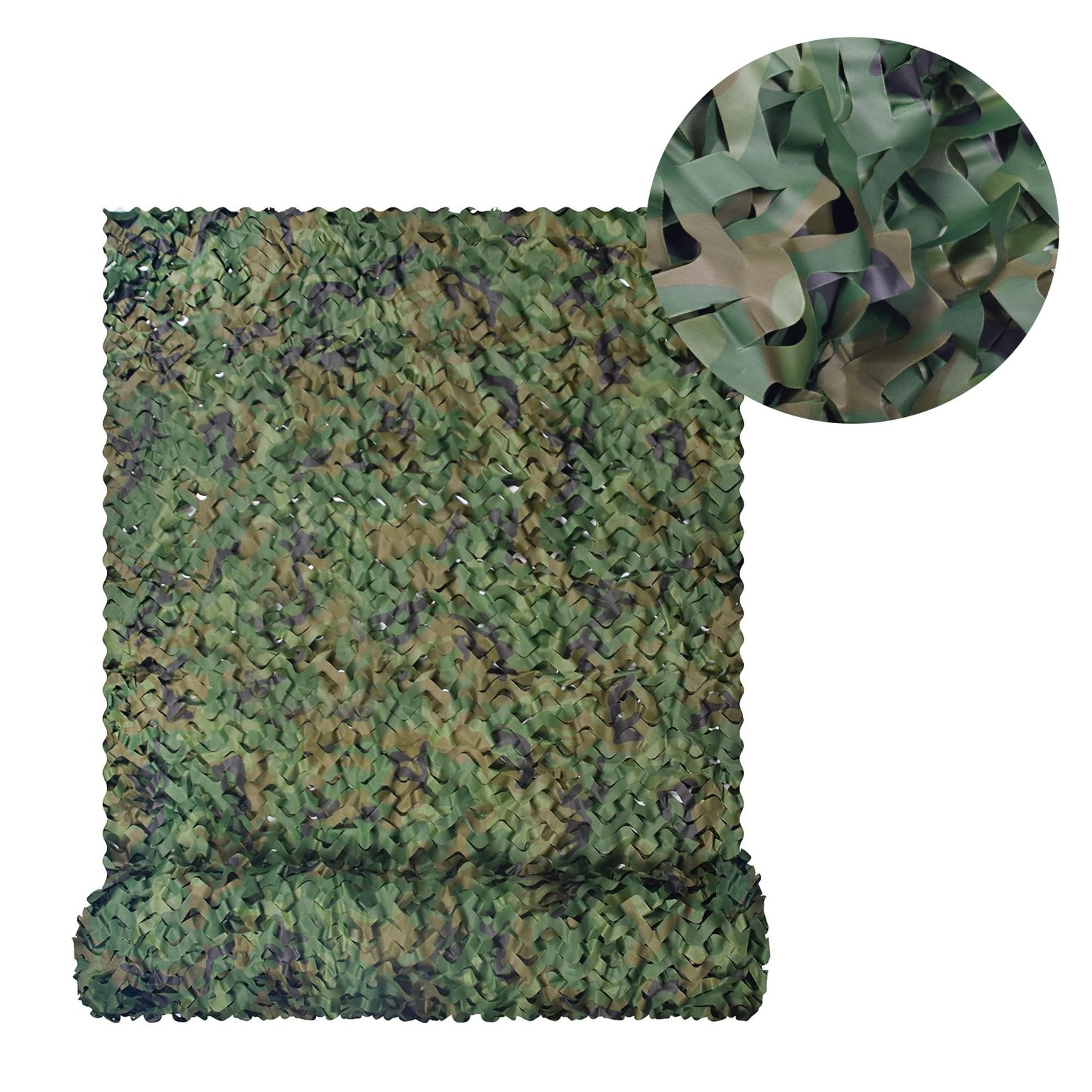 Camo Netting 40'' x 80'' Camouflage Net Blinds ‎5 ft x 6.56 ft Green Woodl